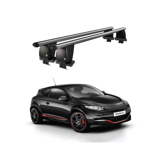 Bare transversale portbagaj Renault Megane III Sportourer Combi 2009-2016 idealSTORE, aluminiu, plafon neted, argintiu