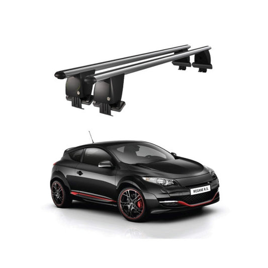 Bare transversale portbagaj Renault Megane III Sportourer Combi 2009-2016 idealSTORE, aluminiu, plafon neted, argintiu