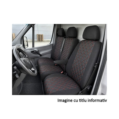 Huse scaune auto idealSTORE compatibile Ford Custom 2025-> Spatar Bancheta Fractionat, Calitate Premium, Imitatie Piele, Model Romb