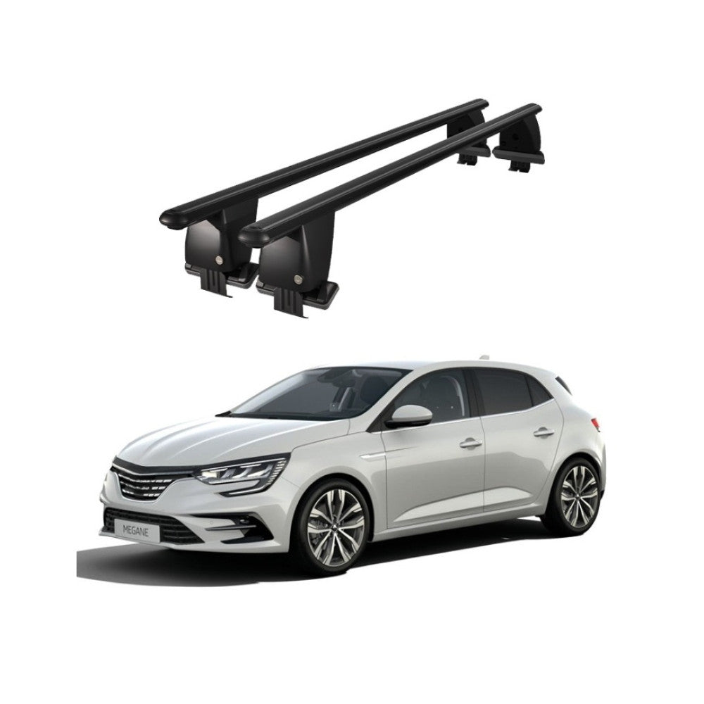Bare transversale portbagaj Renault Megane IV 2016+ idealSTORE, aluminiu, plafon neted, negru