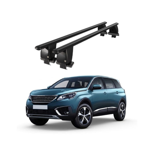 Bare transversale portbagaj Peugeot 5008 2017-2020 idealSTORE, aluminiu, plafon neted, negre