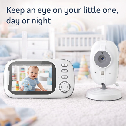 Sistem monitorizare video si audio bebelusi Little Baby cu ecran HD 3.5 inch