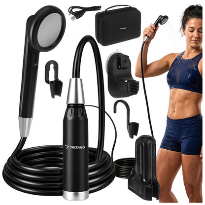 Dus portabil electric de calatorie idealSTORE, Incarcare Solara si prin USB, Autonomie 2200mAh