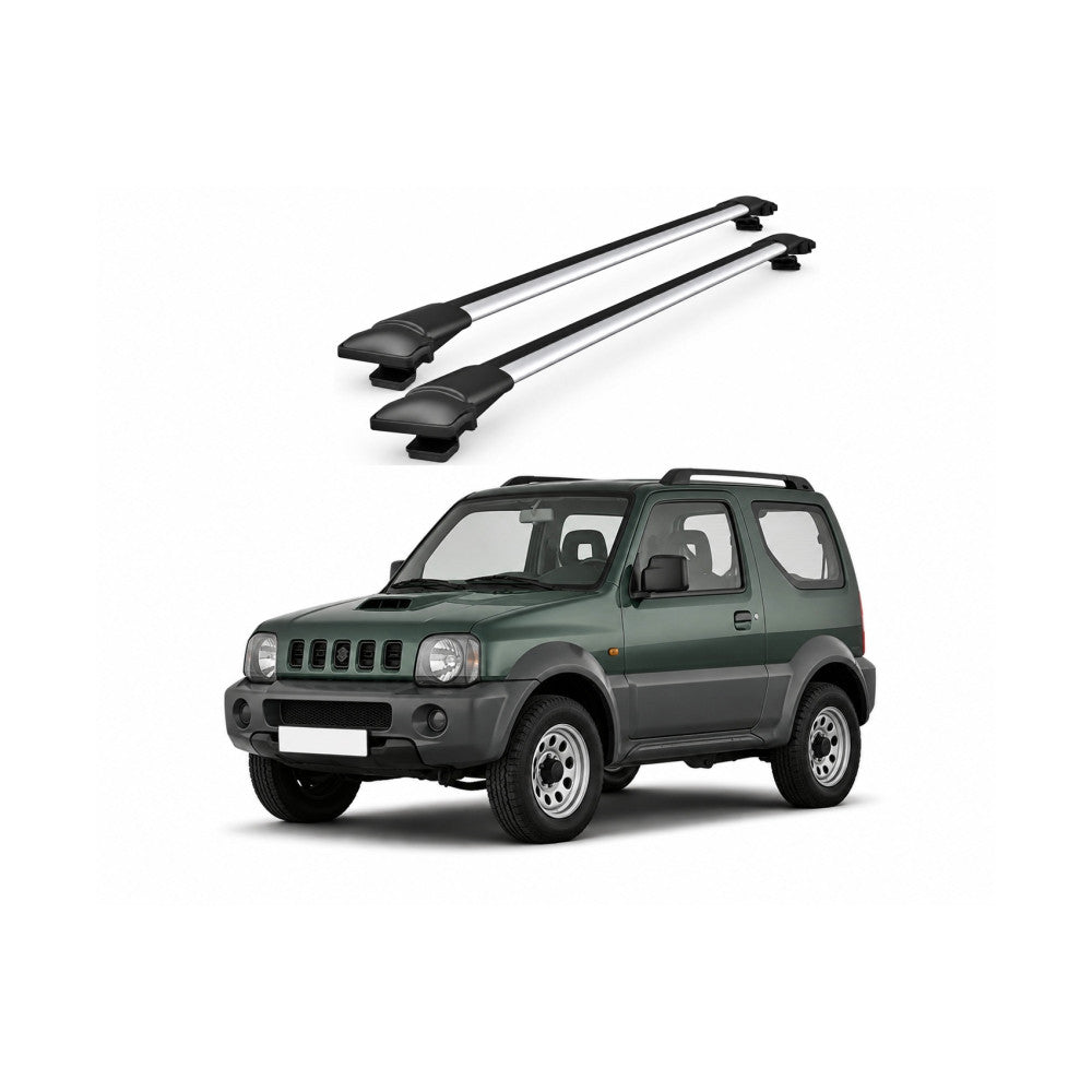 Bare transversale portbagaj Suzuki Jimny Mk3 1998-2018 idealSTORE, 84 cm, aluminiu, T-slot, 75 kg