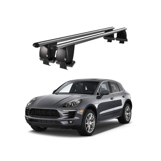 Bare transversale portbagaj Porsche Macan 95B 2013+ idealSTORE, aluminiu, plafon neted, argintiu