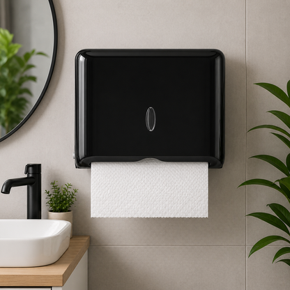 Dozator prosoape hartie IdealStore ABS montare pe perete negru