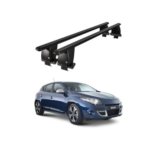 Bare transversale portbagaj Renault Megane III 2008-2016 idealSTORE, aluminiu, plafon neted, negru
