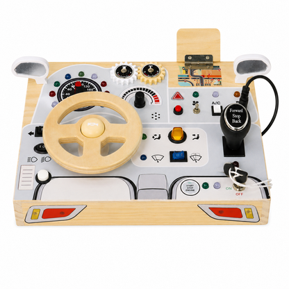 Panou interactiv auto din lemn idealSTORE, Dimensiune 29, 5 x 22 x 4 cm, Efecte sonore incorporate