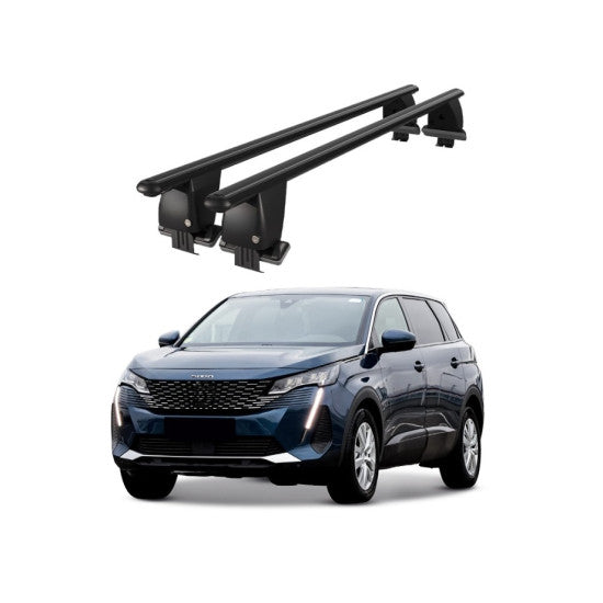 Bare transversale portbagaj Peugeot 5008 2021- idealSTORE, aluminiu, plafon neted, negru