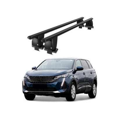 Bare transversale portbagaj Peugeot 5008 2021- idealSTORE, aluminiu, plafon neted, negru