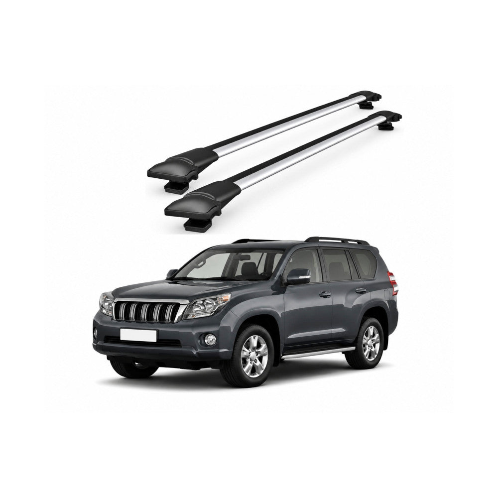 Bare transversale portbagaj Toyota Land Cruiser Prado J150 2010+ idealSTORE, 92-96 cm, aluminiu, T-slot, 75 kg