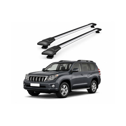 Bare transversale portbagaj Toyota Land Cruiser Prado J150 2010+ idealSTORE, 92-96 cm, aluminiu, T-slot, 75 kg