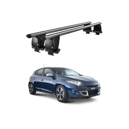 Bare transversale portbagaj Renault Megane III 2008-2016 idealSTORE, aluminiu, plafon neted, argintii