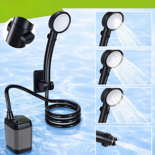 Dus portabil electric de calatorie idealSTORE, Baterie incorporata, Incarcare prin USB, Autonomie 6000mAh