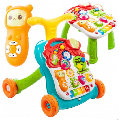 Premergator Interactiv 2in 1, Poate fi transformat rapid intr-o masa educationala, Diversitate de activitati in limba engleza,Multicolor