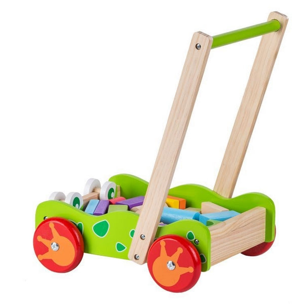 Antemergator din lemn + 20 de cuburi ecotoys 2120