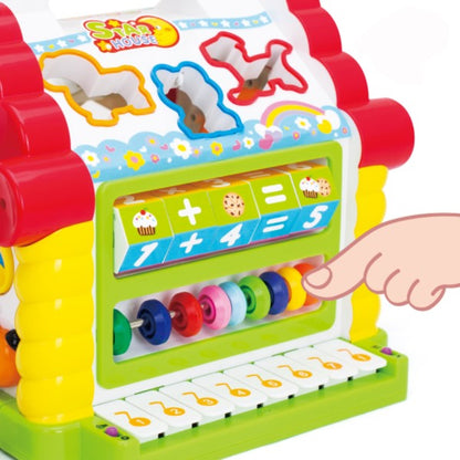 Casuta Hola Toys cu activitati, jocuri, sortare de forme si sunete