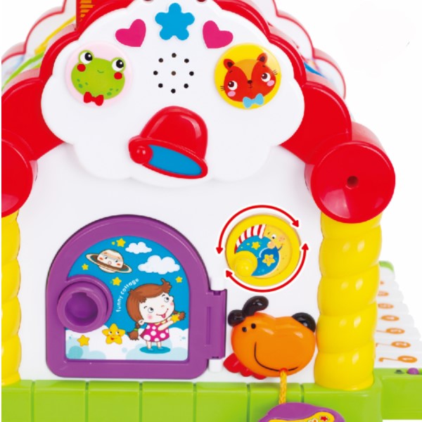 Casuta Hola Toys cu activitati, jocuri, sortare de forme si sunete