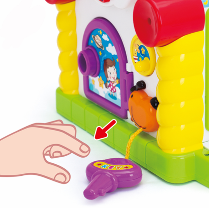 Casuta Hola Toys cu activitati, jocuri, sortare de forme si sunete