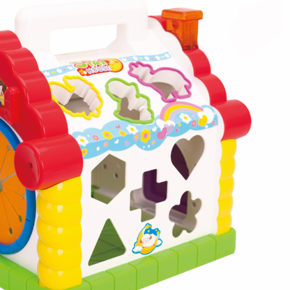 Casuta Hola Toys cu activitati, jocuri, sortare de forme si sunete