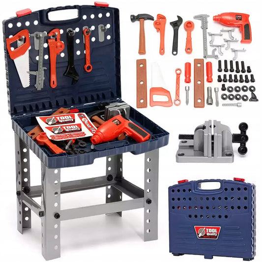 Atelier bricolaj, Accesorii, Plastic, Albastru/Rosu