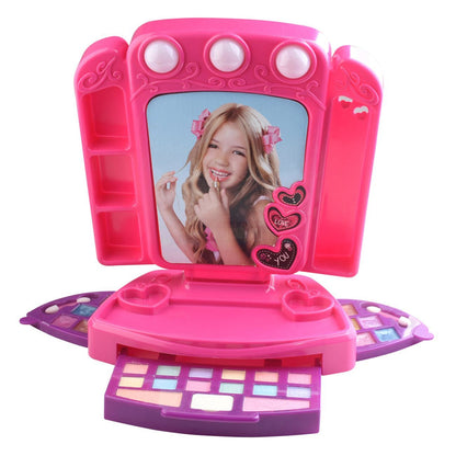 Set Masuta De Machiaj pentru Fetite, Oglinda Cu Lumini Si Accesorii, 50 x 9 x 35