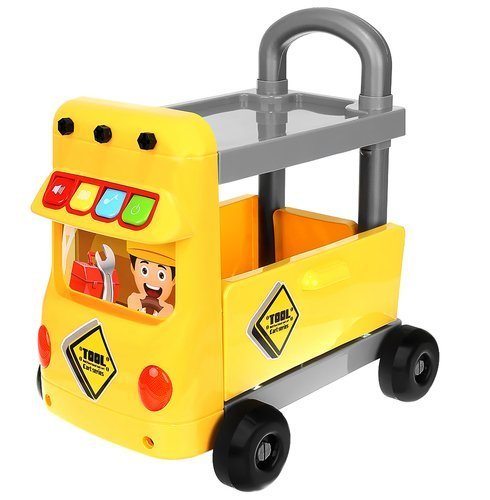 Carucior de scule pentru copii OM Market, 38 piese, Plastic, Multicolor, 3 ani+