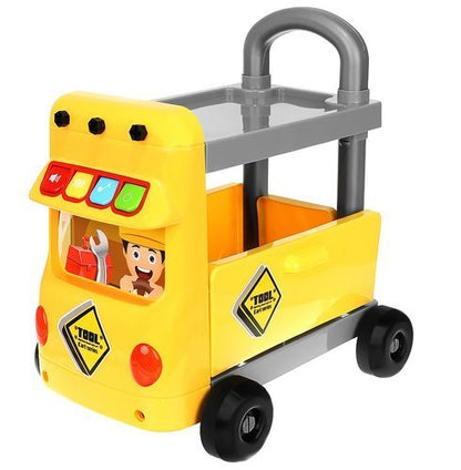 Carucior de scule pentru copii OM Market, 38 piese, Plastic, Multicolor, 3 ani+