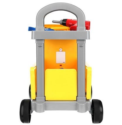 Carucior de scule pentru copii OM Market, 38 piese, Plastic, Multicolor, 3 ani+