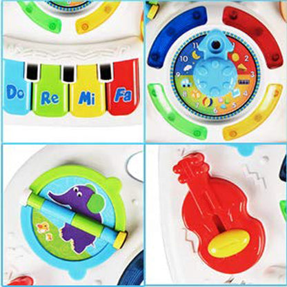 Masuta de activitati Toy Box, centru multifunctional, pian cu lumini si sunete, interactiv si educativ, cadou baieti si fete, 1+, multicolor