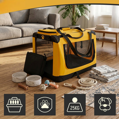 Geanta pliabila pentru transport animale idealSTORE, Dimensiune 60x42x44 cm