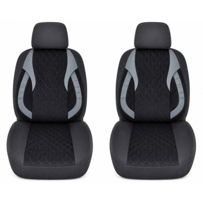 Set Huse Scaune Auto Universale idealSTORE, Fata si Spate, Bancheta Fractionata cu 3 Fermoare, 5 Huse Pentru Tetiere