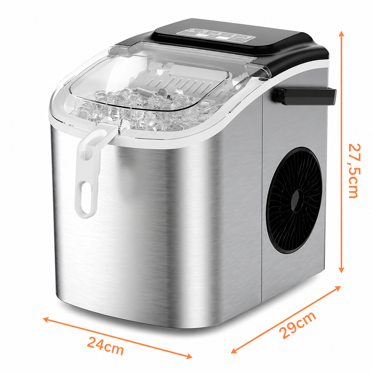 Masina de Cuburi de Gheata Profesionala idealSTORE 12KG 1.2L cu Compresor