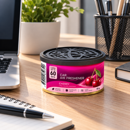 Odorizant auto idealSTORE tip conserva cu fibra parfumata, Concord Cranberry, Ideal pentru autoturisme, camioane