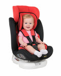 Scaun Auto Profesional Dedicat Pentru Copil, Baby Jolie IBIZA IDL Collection, 3 grupe de greutate 0-36 Kg, Rotire 360 Grade, Centuri de Siguranta in 5 Puncte, Reglarea Inaltimii, Tetierei, Spatarului, Rosu