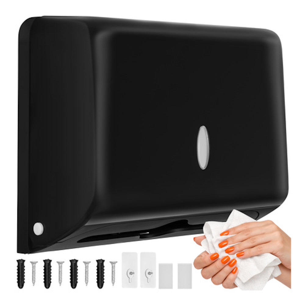 Dozator prosoape hartie IdealStore ABS montare pe perete negru