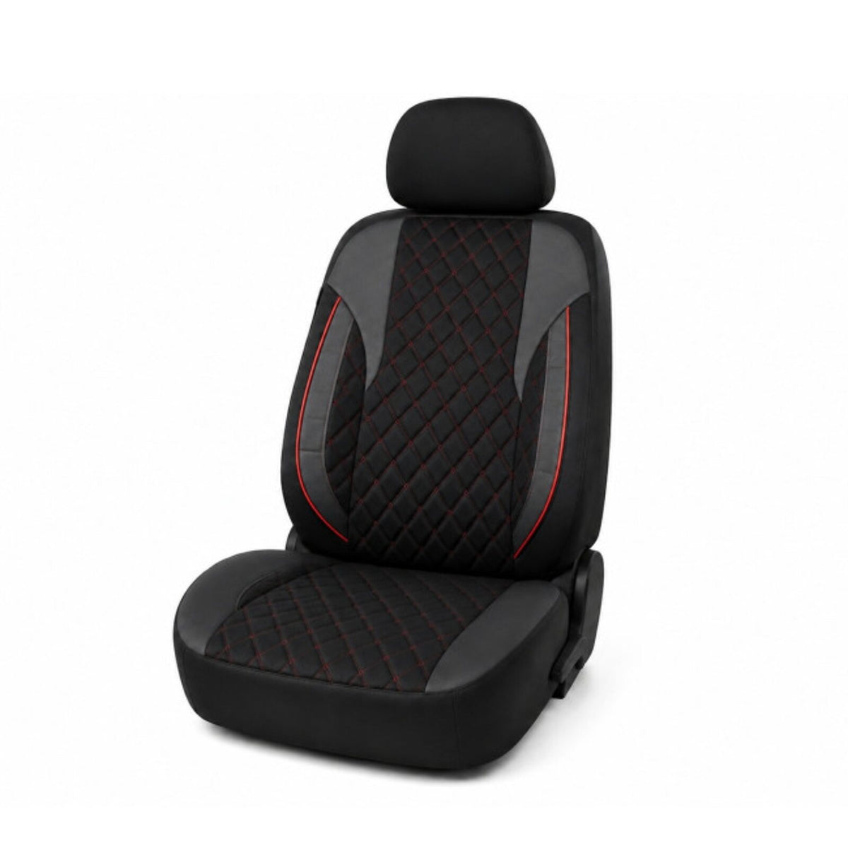 Set Huse Scaune Auto Universale idealSTORE, Fata si Spate, Bancheta Fractionata cu 3 Fermoare, 5 Huse Pentru Tetiere