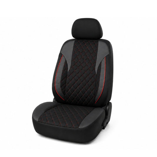 Set Huse Scaune Auto Universale idealSTORE, Fata si Spate, Bancheta Fractionata cu 3 Fermoare, 5 Huse Pentru Tetiere
