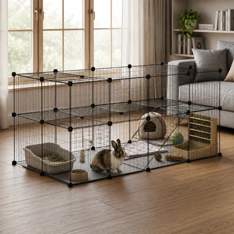 Cusca modulara pentru rozatoare idealSTORE, Formata din 35 de panori individuale metalice de dimensiune 35 x 35 cm