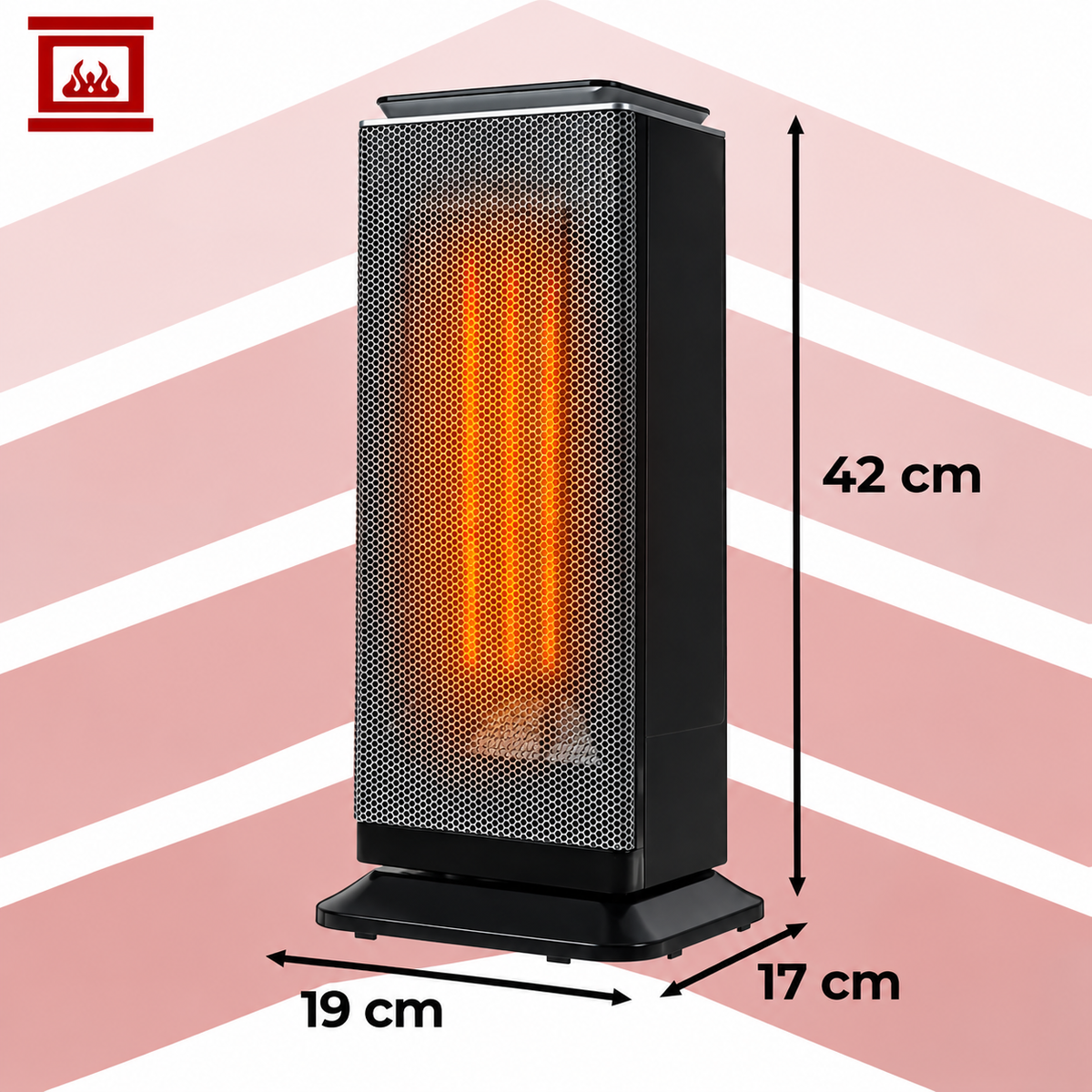 Radiator electric HotFire idealSTORE, Putere 2000w, Detine 2 trepte de putere, Termostat reglabil intre 10 °C-40°C