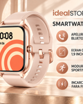 SmartWatch idealStore XiaBest, Apel Bluetooth, NFC, Asistent Vocal, urmarire GPS, Moduri sportive, Senzor Oxigen Caldura, Incarcare fara Fir, Frecventa Cardiaca, Tensiune Arteriala, Parola, Memento Menstrual, Curea Gold Rose din Silicon