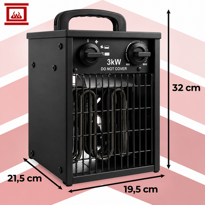 Radiator electric idealSTORE, Putere 3000w, Detine 2 trepte de putere, Termostat reglabil 0°C-85°C