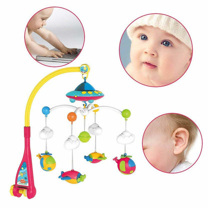 Carusel muzical cu telecomanda si proiector, Huanger Dreamful Mobile, 2 elicoptere si 2 avioane, 108 cantecele, + 0 luni