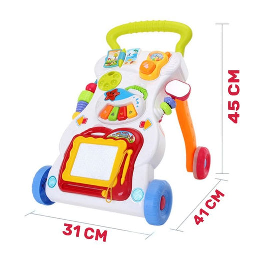 Antepremergator muzical interactiv 4 in 1, Music Walker, jucarii, multicolor, + 6 luni