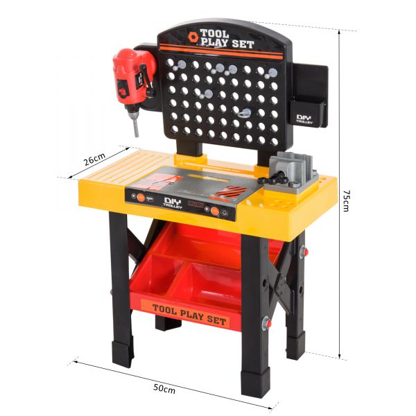 Banc de lucru cu unelte si scule, Rosu