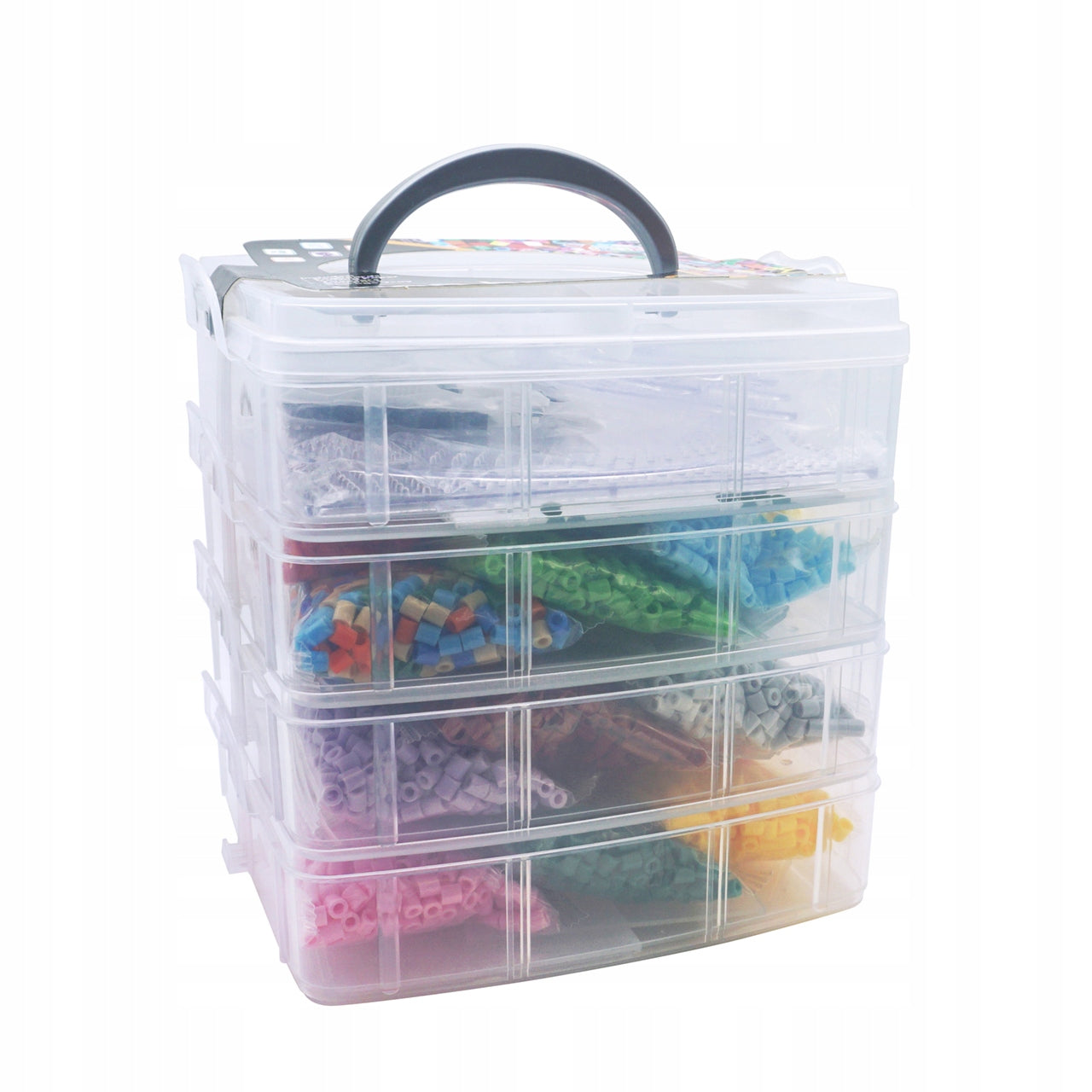 Set 6000 margele de calcat, Sabloane, 6+ ani, Multicolor