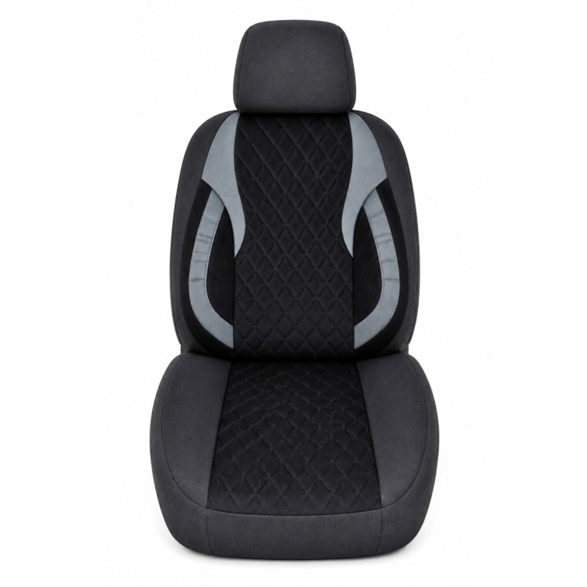Set Huse Scaune Auto Universale idealSTORE, Fata si Spate, Bancheta Fractionata cu 3 Fermoare, 5 Huse Pentru Tetiere