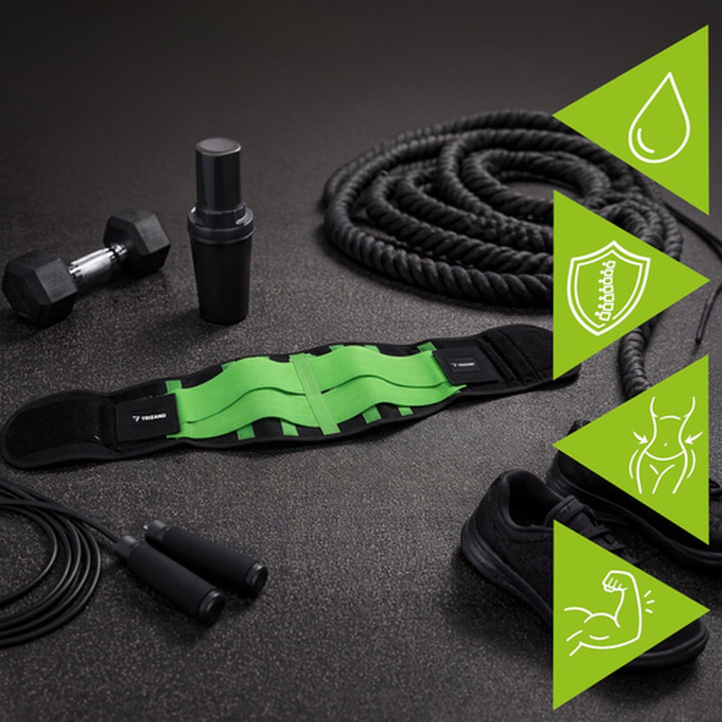 Centura fitness din neopren idealBelt idealSTORE, Dimensiune 120x24cm, Calitate premium