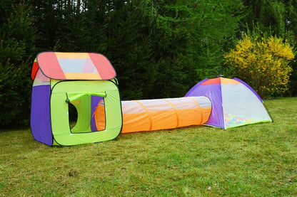 Cort 3 in 1 cu tunel, Multicolor, cu autodesfasurare, 2.5 Kg