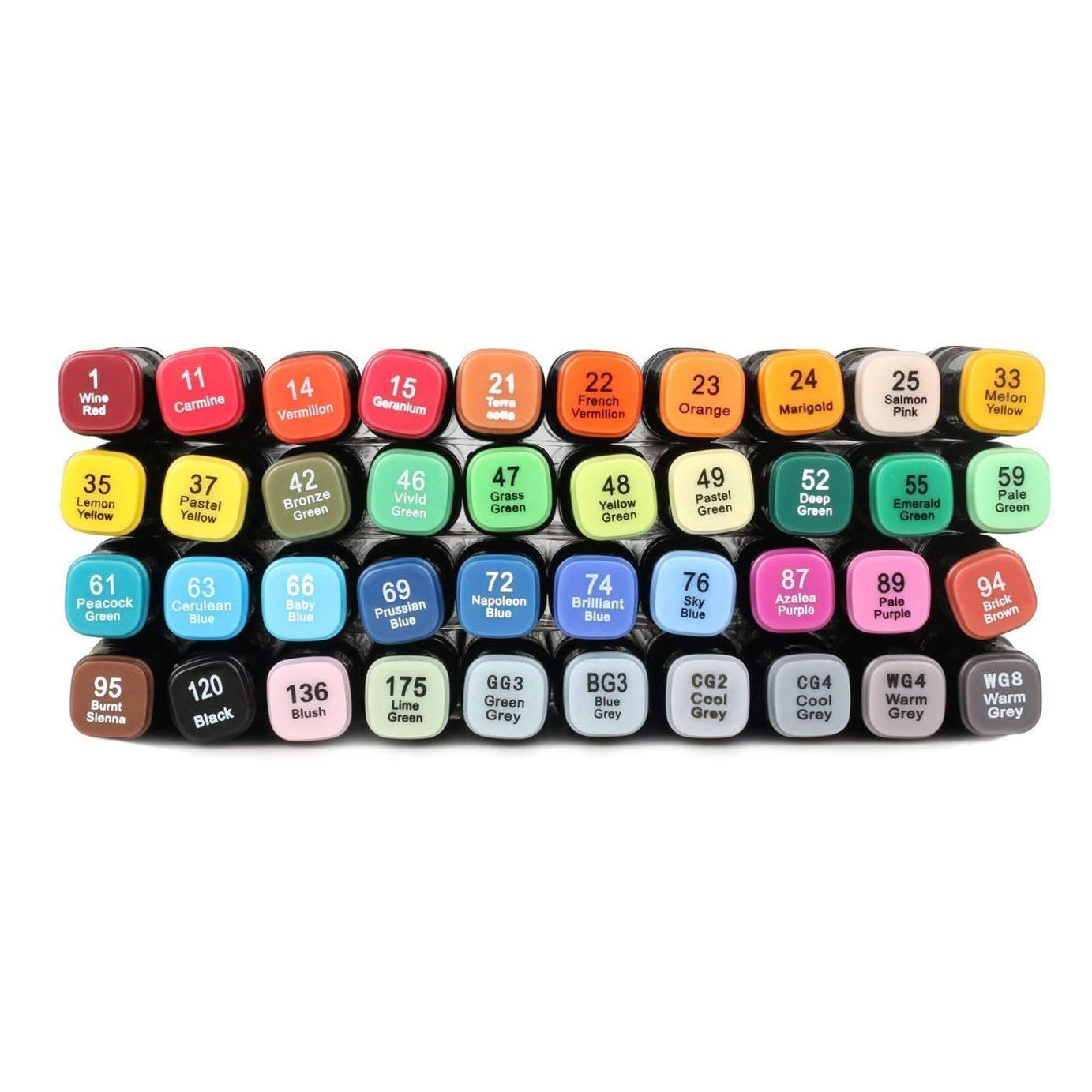 Set 40 markere BYONDSELF, 2 capete subtire si gros, 1mm si 6mm, cu geanta de depozitare, multicolore